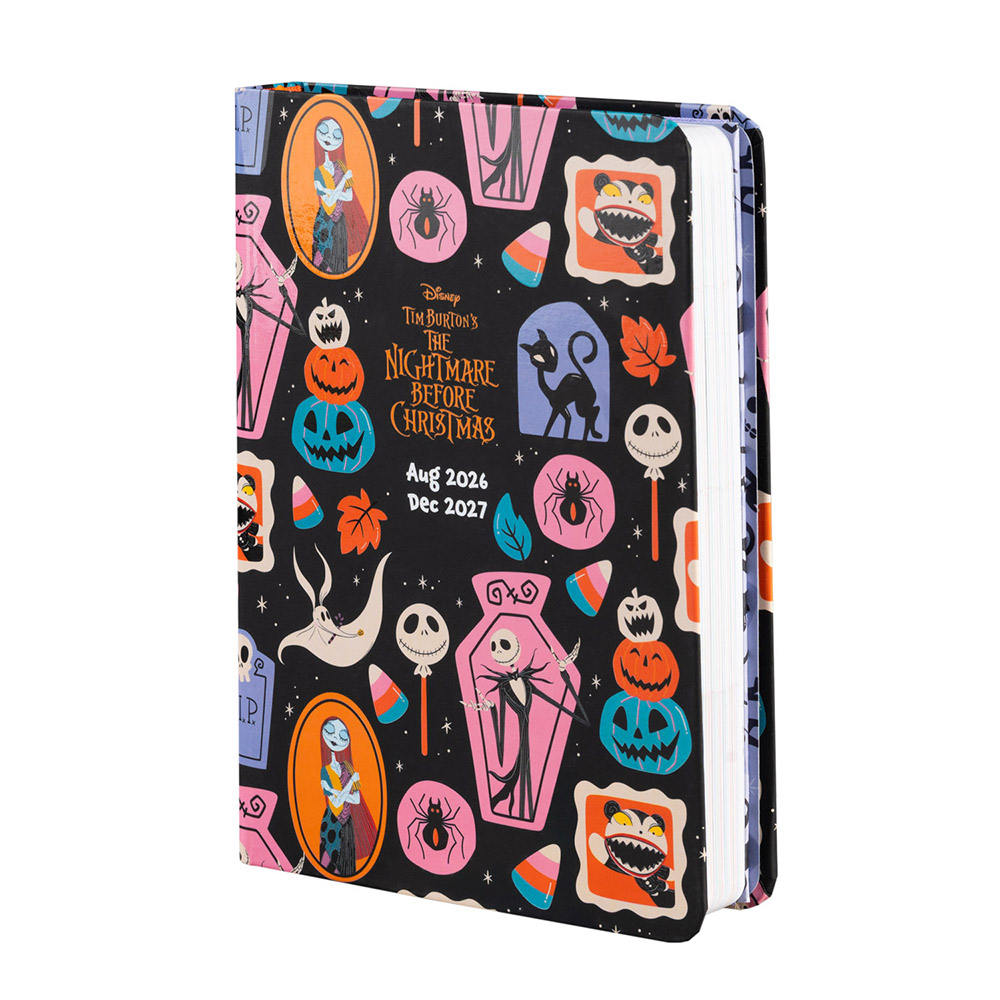 Hardcover School Weekly Agenda 17 Months 2026/2027 11x15,5cm DISNEY THE NIGHTMARE BEFORE CHRISTMAS