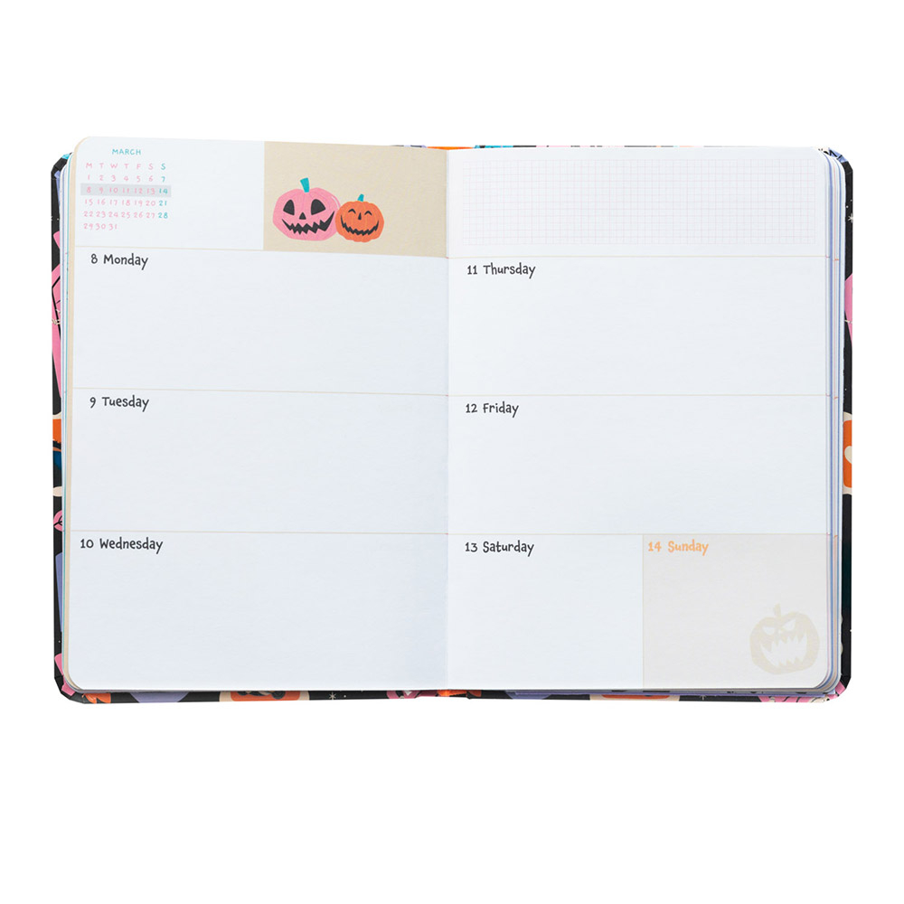 Hardcover School Weekly Agenda 17 Months 2026/2027 11x15,5cm DISNEY THE NIGHTMARE BEFORE CHRISTMAS