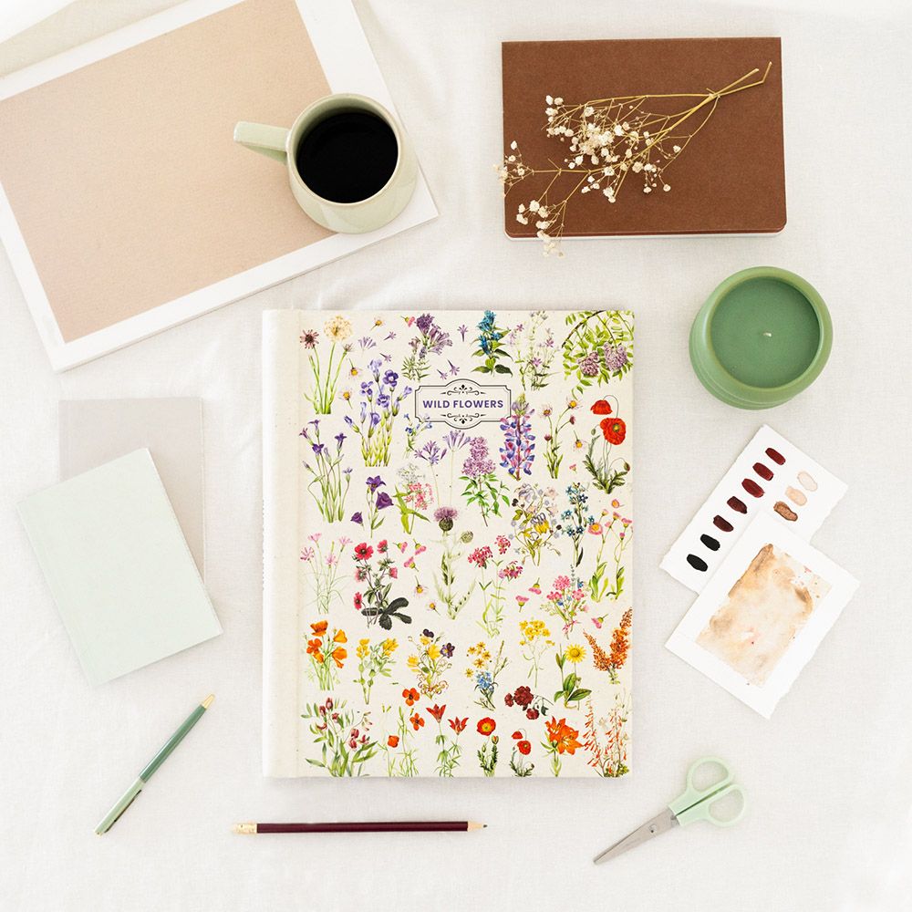 Photo Album 24X32cm with 30 Self-adhesive Sheets WILD FLOWERS