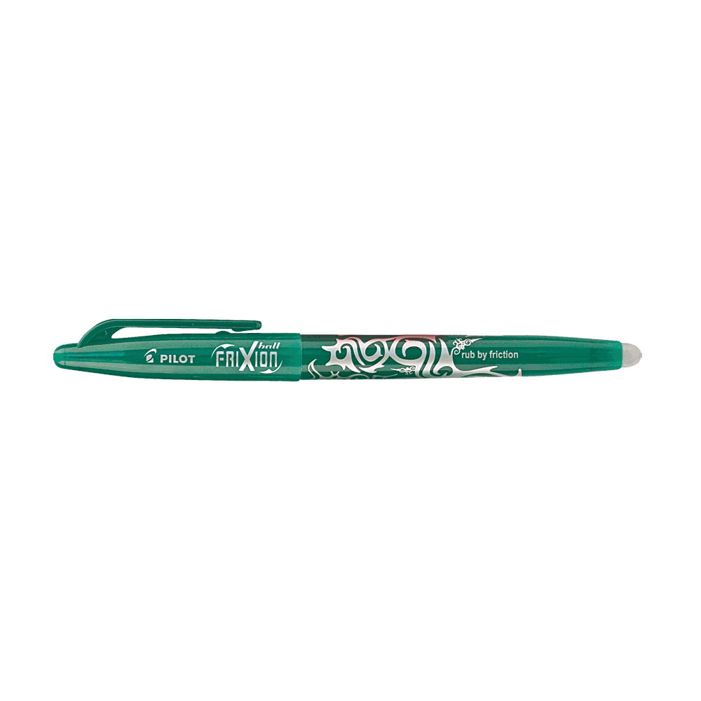 Ball pen 0.7mm Medium PILOT FRIXION Green, Pack of 12pcs