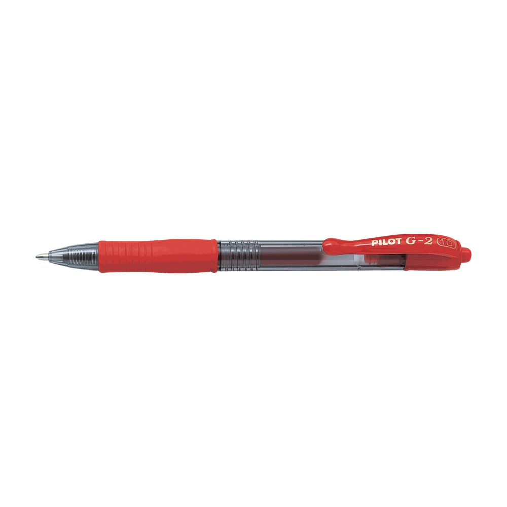 Gel pen 1.0mm PILOT G-2 Red, Pack of 12pcs