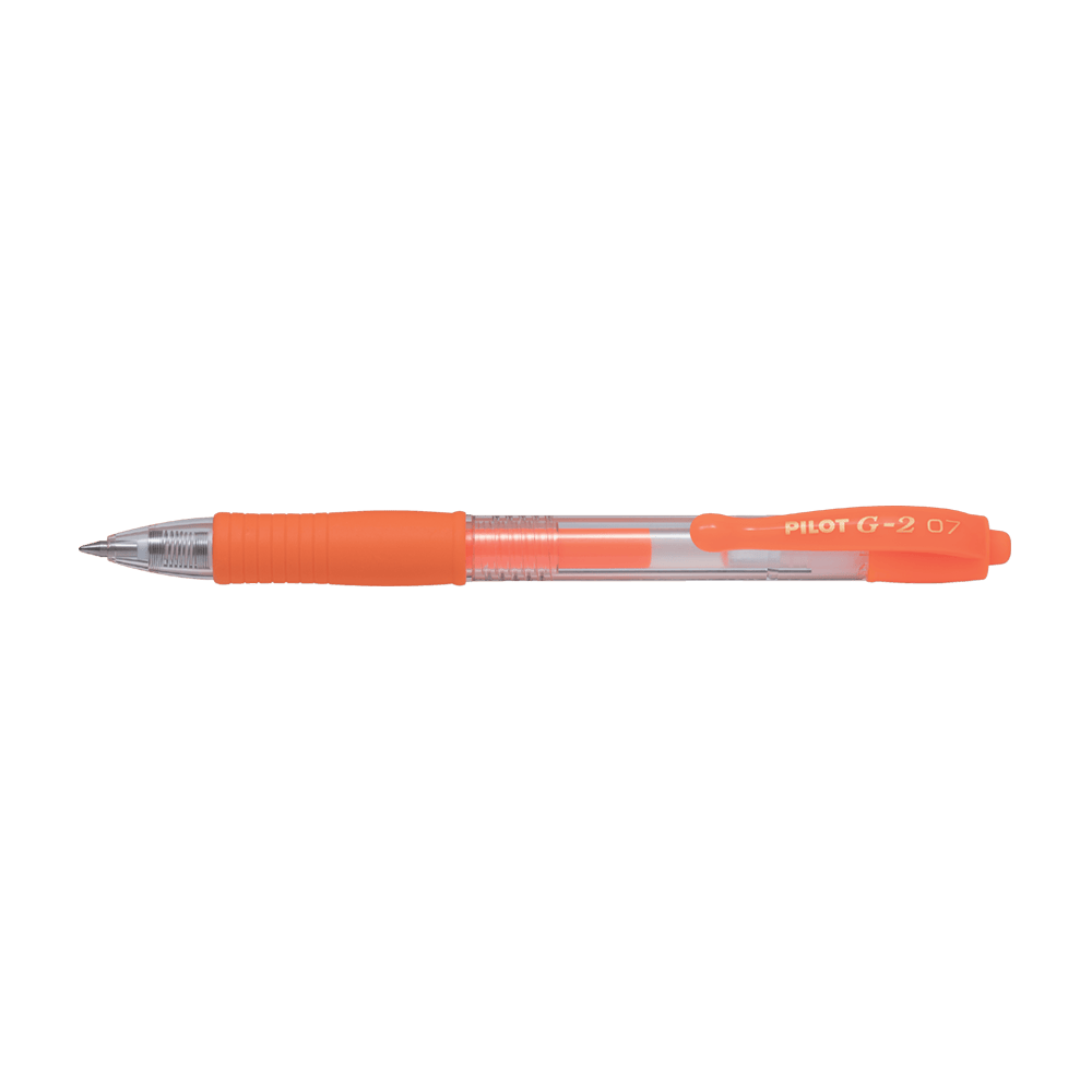 Ball pen 0.7mm PILOT G-2 Neon Orange, Pack of 12pcs