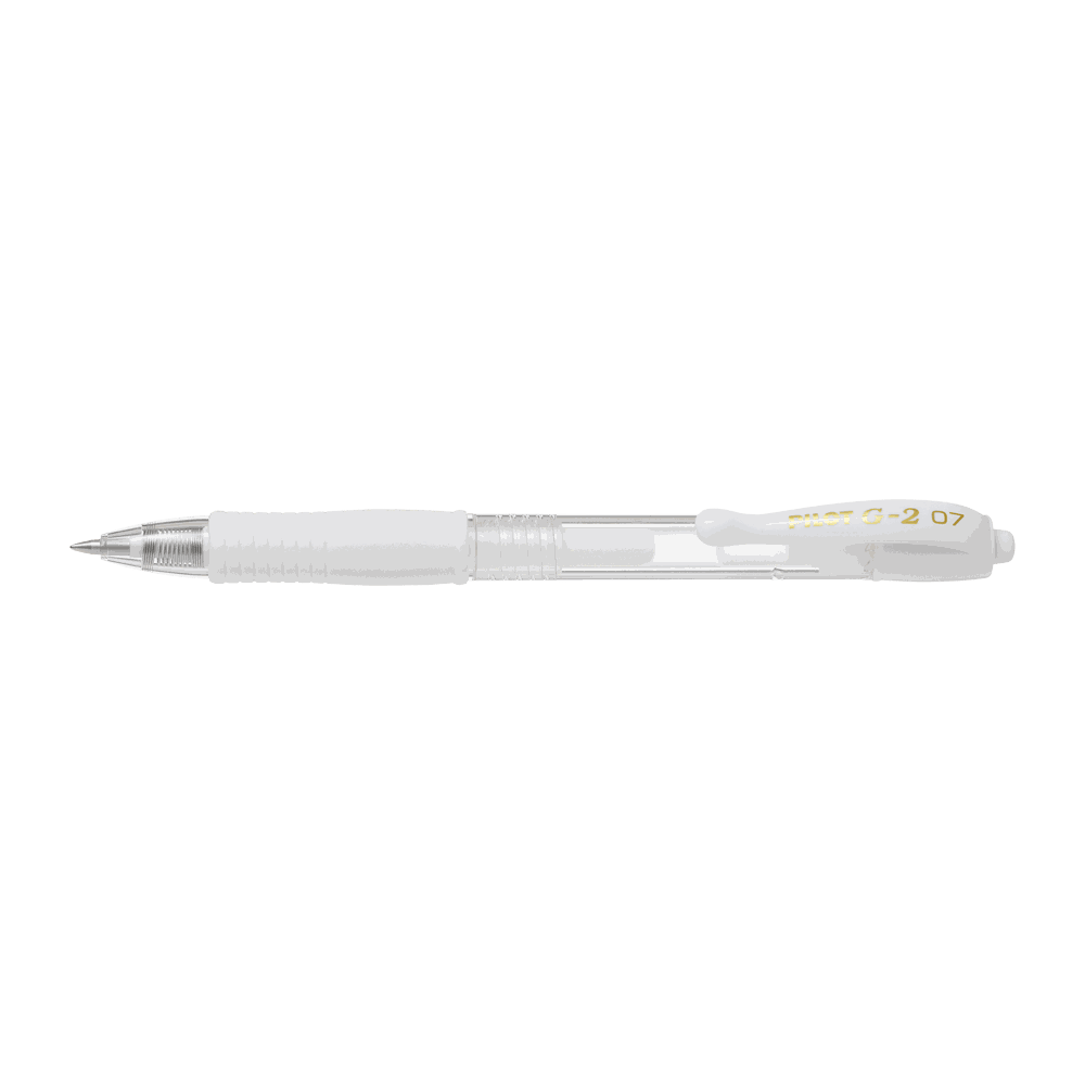 Gel pen 0.7mm PILOT G-2 Pastel White, Pack of 12pcs