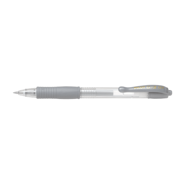 Gel pen 0.7mm PILOT G-2 Silver, Pack of 12pcs