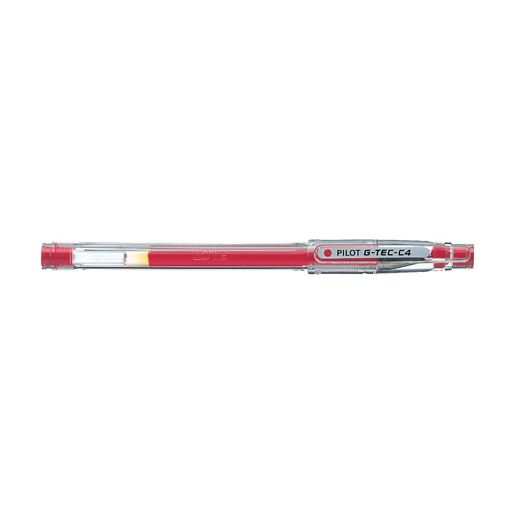 Gel pen 0.4mm PILOT G-TEC-C4 Extra Fine Red, Pack of 12pcs