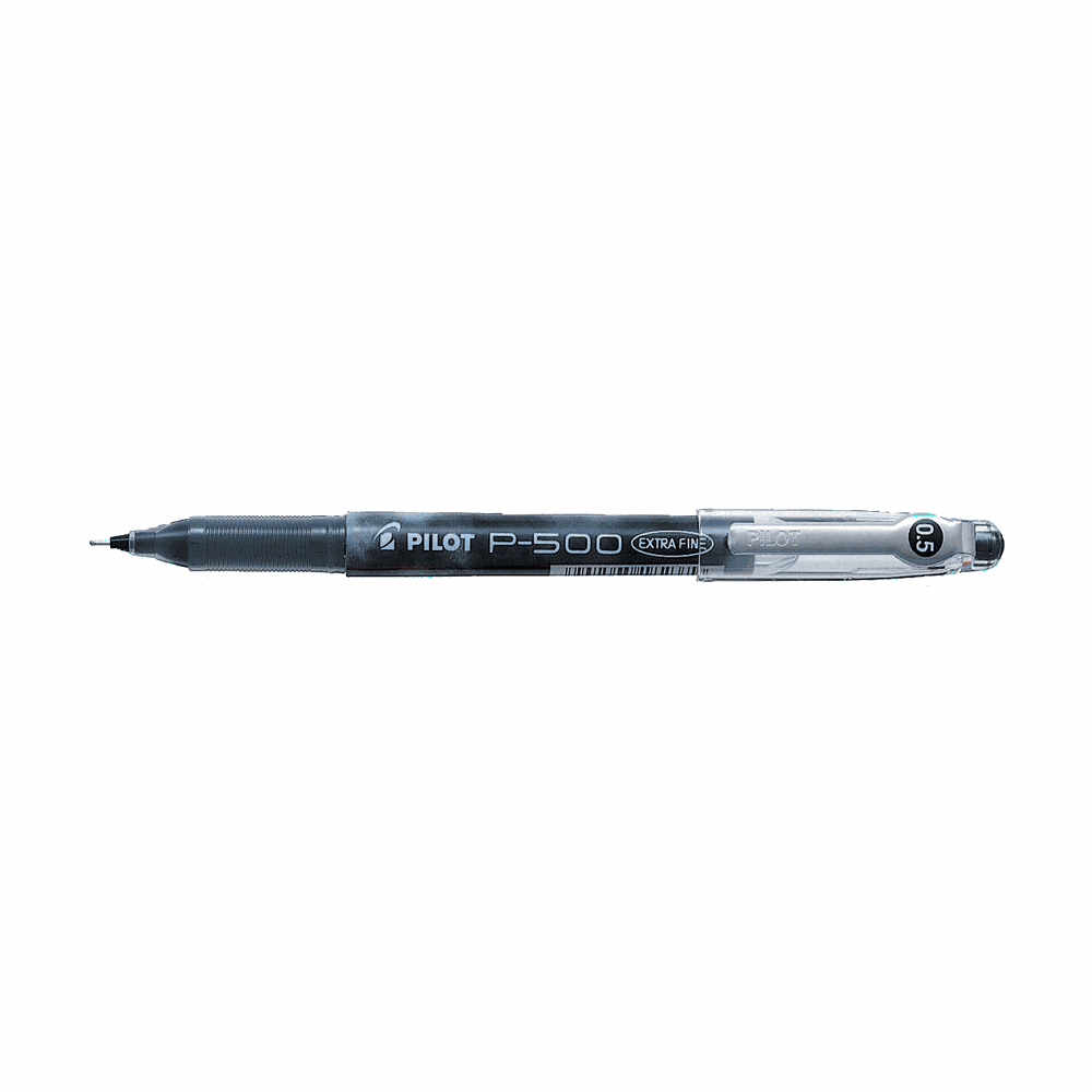 Gel pen 0.5mm PILOT P-500 Black, Pack of 12pcs