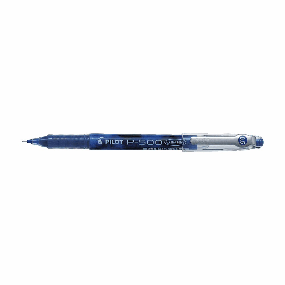 Gel pen 0.5mm PILOT P-500 Blue, Pack of 12pcs