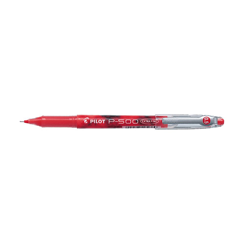 Gel pen 0.5mm PILOT P-500 Red, Pack of 12pcs