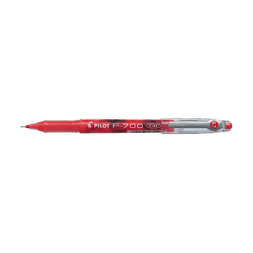 Gel pen 0.7mm PILOT P-700 Red, Pack of 12pcs