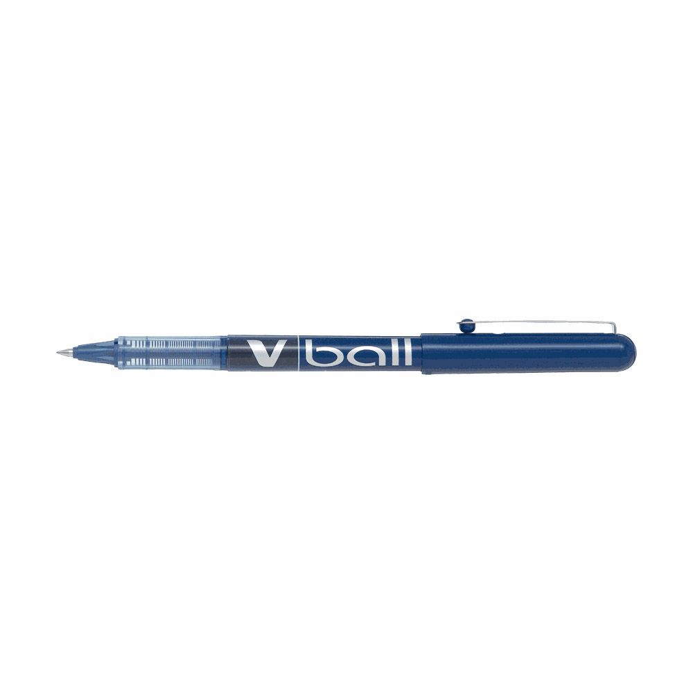 Ball pen 0.5mm Fine PILOT V-BALL Blue, Pack of 12pcs