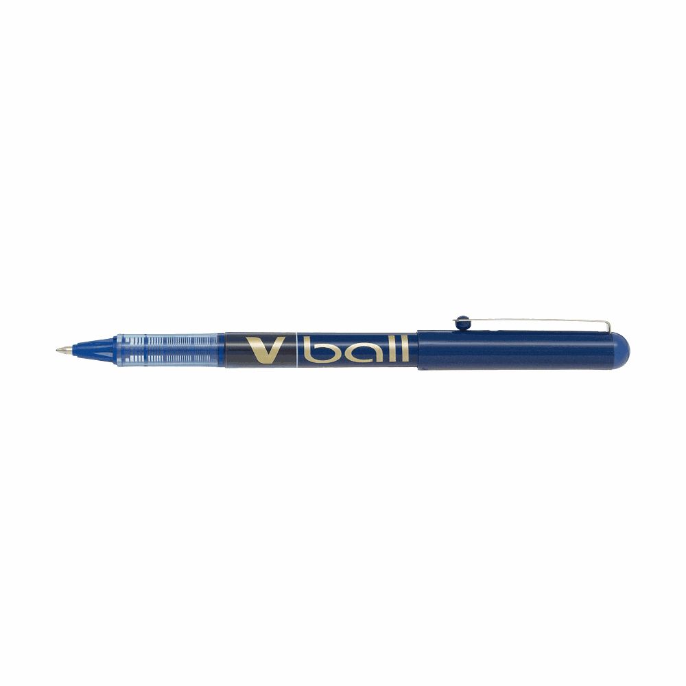 Ball pen 0.7mm Medium PILOT V-BALL Blue, Pack of 12pcs