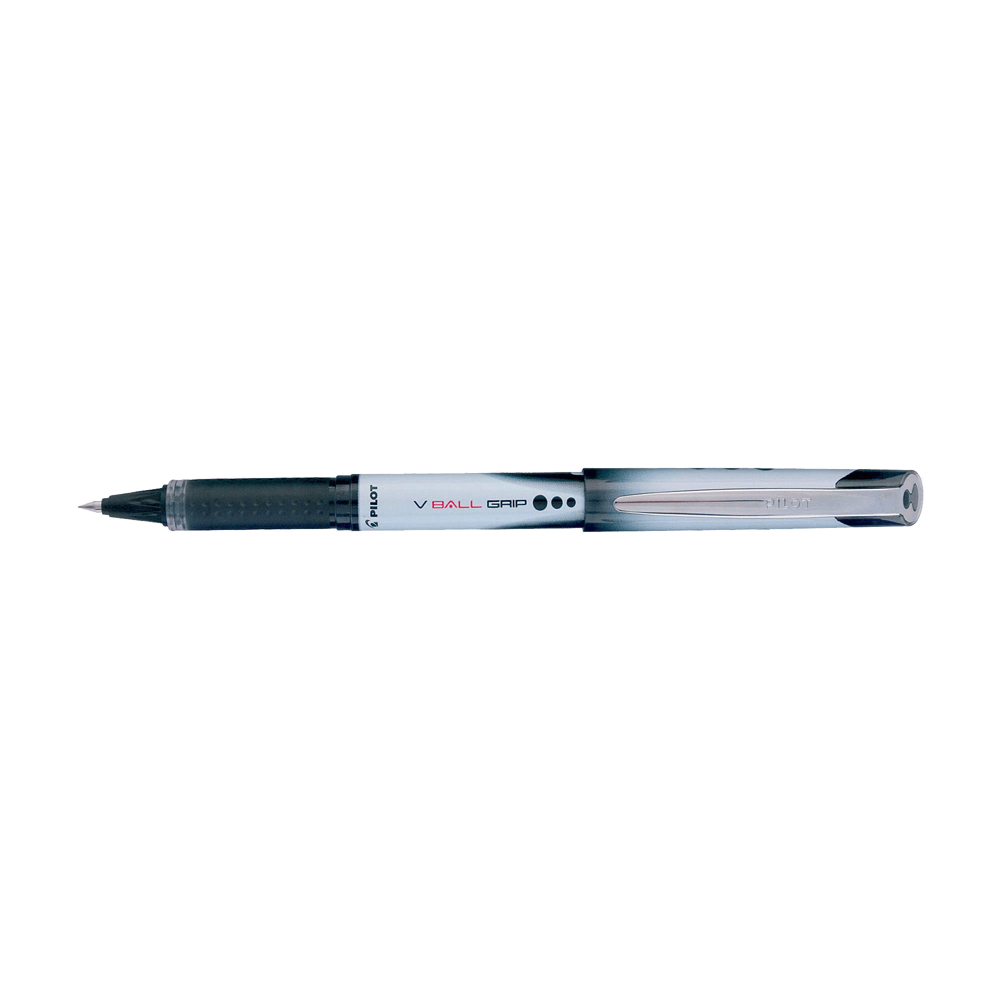 Ball pen 0.5mm Fine PILOT V-BALL GRIP Black, Pack of 12pcs