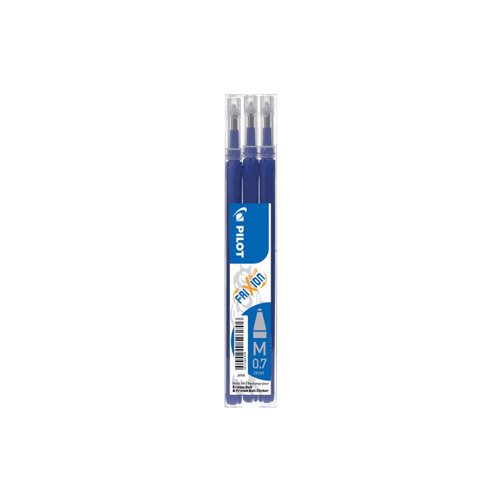 Refill for Ball pen 0.7mm Medium PILOT FRIXION Blue, Pack of 12pcs