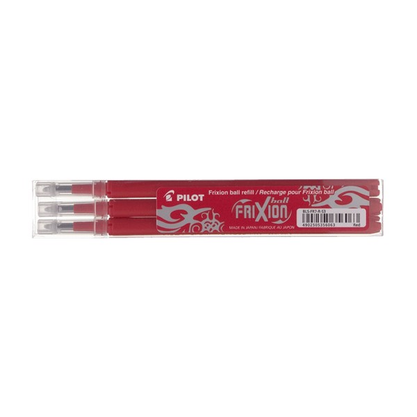 Refill for Ball pen 0.7mm Medium PILOT FRIXION Red, Pack of 12pcs