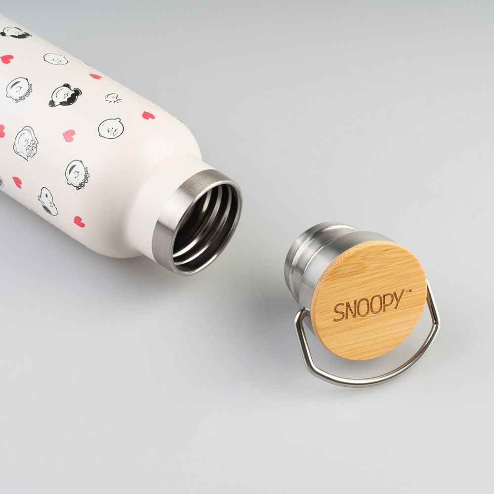 Μεταλλικό Μπουκάλι Θερμός με Λαβή 500ml SNOOPY Love Season