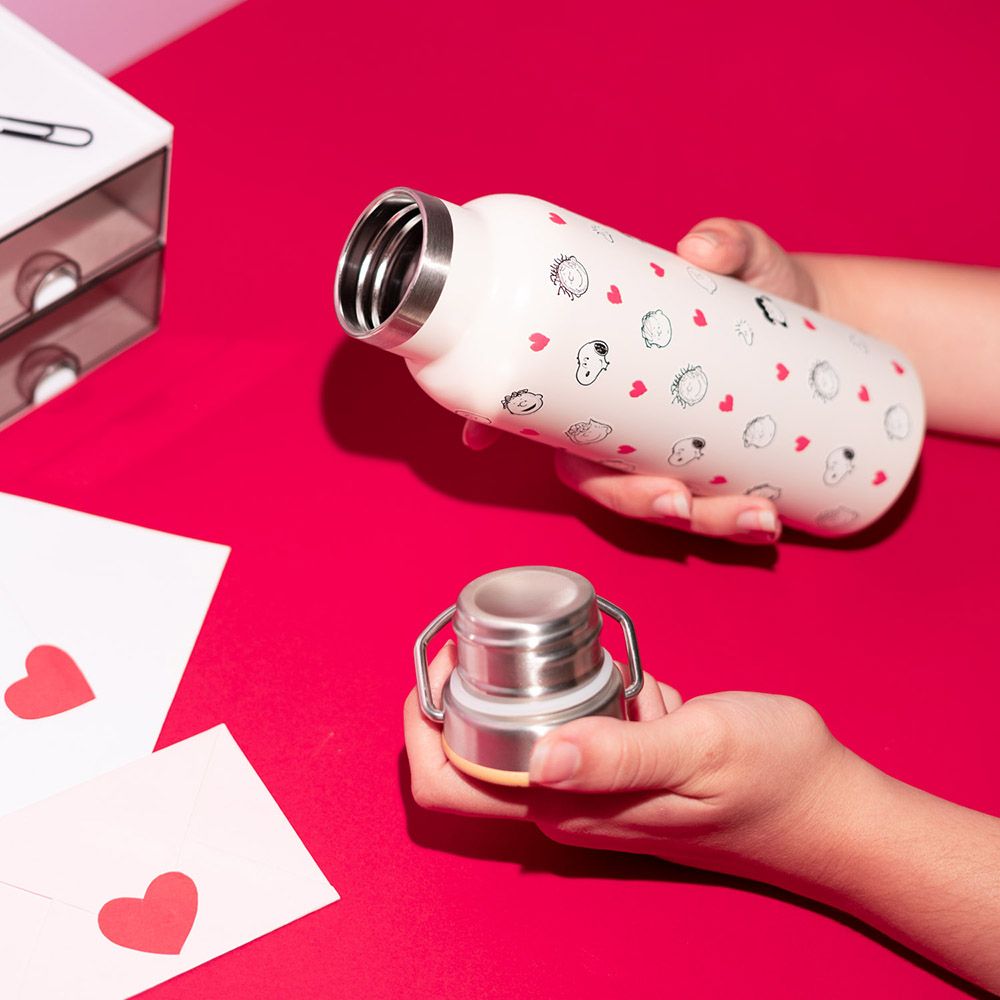 Μεταλλικό Μπουκάλι Θερμός με Λαβή 500ml SNOOPY Love Season