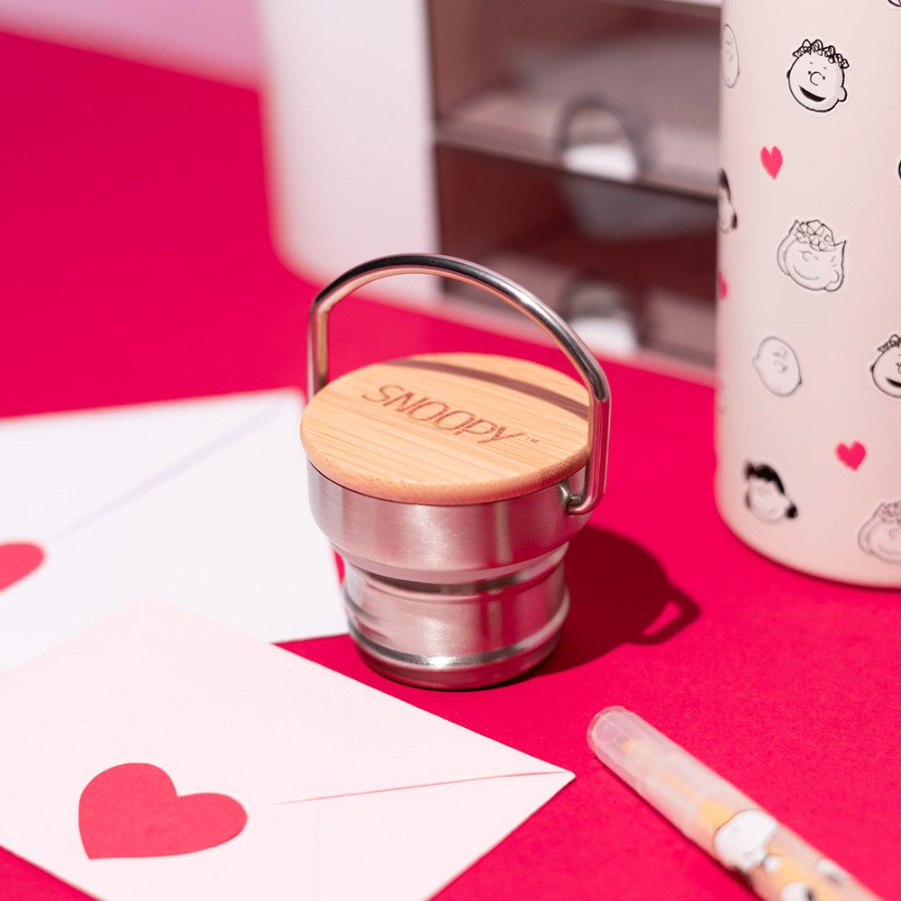 Μεταλλικό Μπουκάλι Θερμός με Λαβή 500ml SNOOPY Love Season