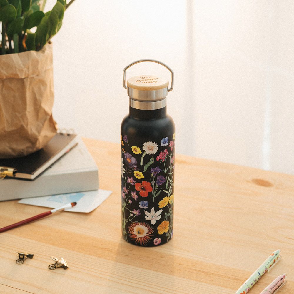 Metallic Bottle Thermos with Handle 500ml SLEEPLESS GARDEN