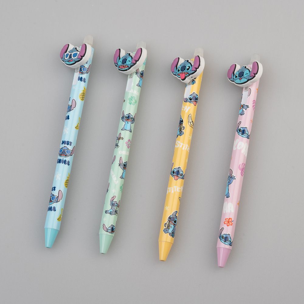Display with 20 Erasable Gel Pens 0,7mm DISNEY Lilo & Stitch Tropical, with 3D figures in 4 designs