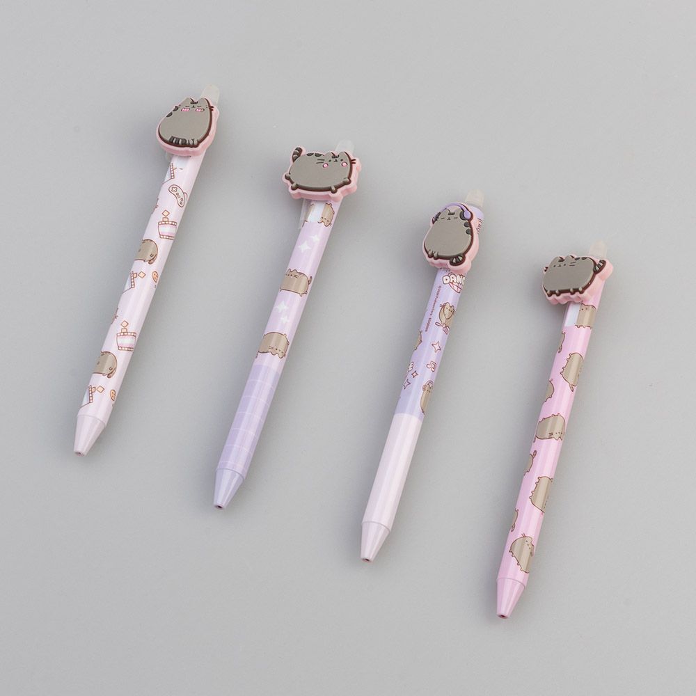 Display with 20 Erasable Gel Pens 0,7mm PUSHEEN Moments, with 3D figures in 4 designs
