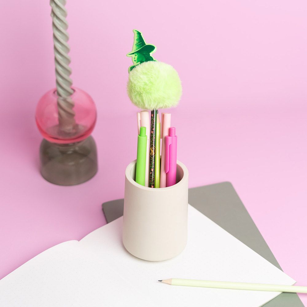 Set of 10 Pens with pom pom & 2D figure WICKED PART TWO Elphaba
