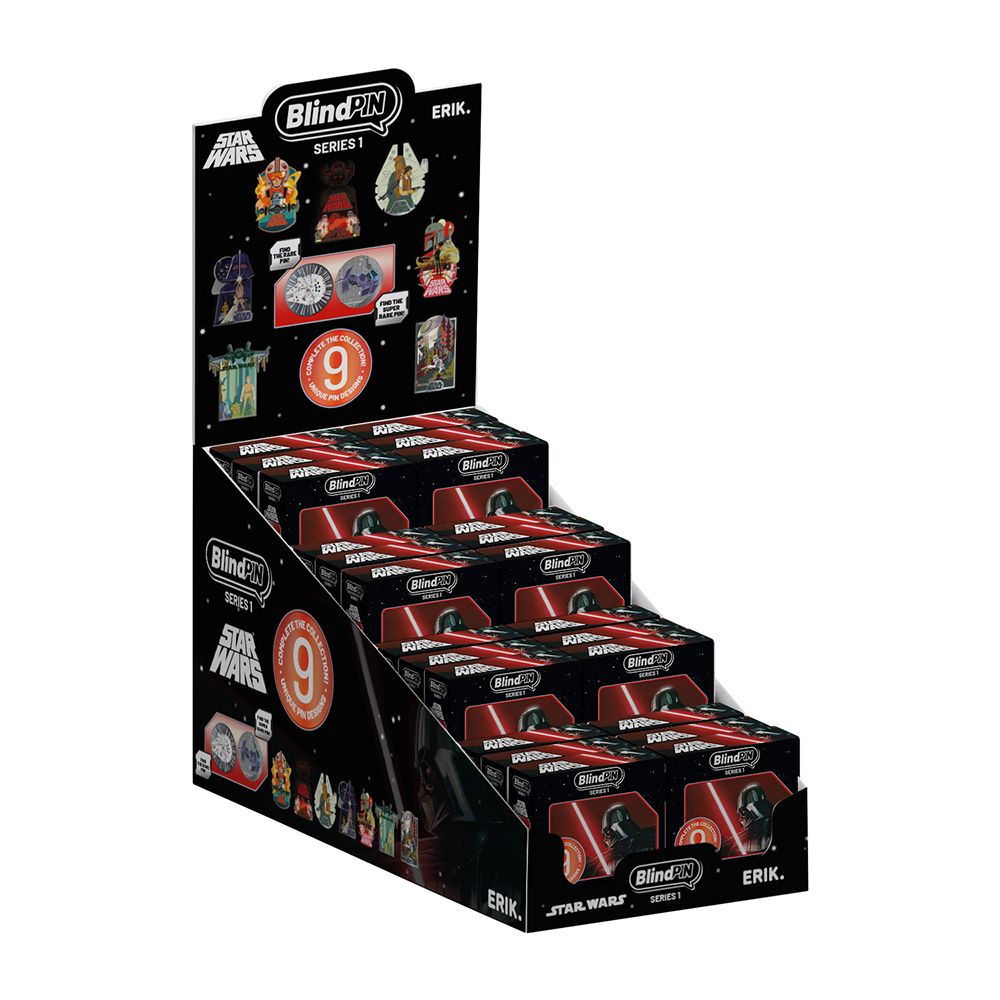 Display with 24 Collectible Mysterious Pins STAR WARS