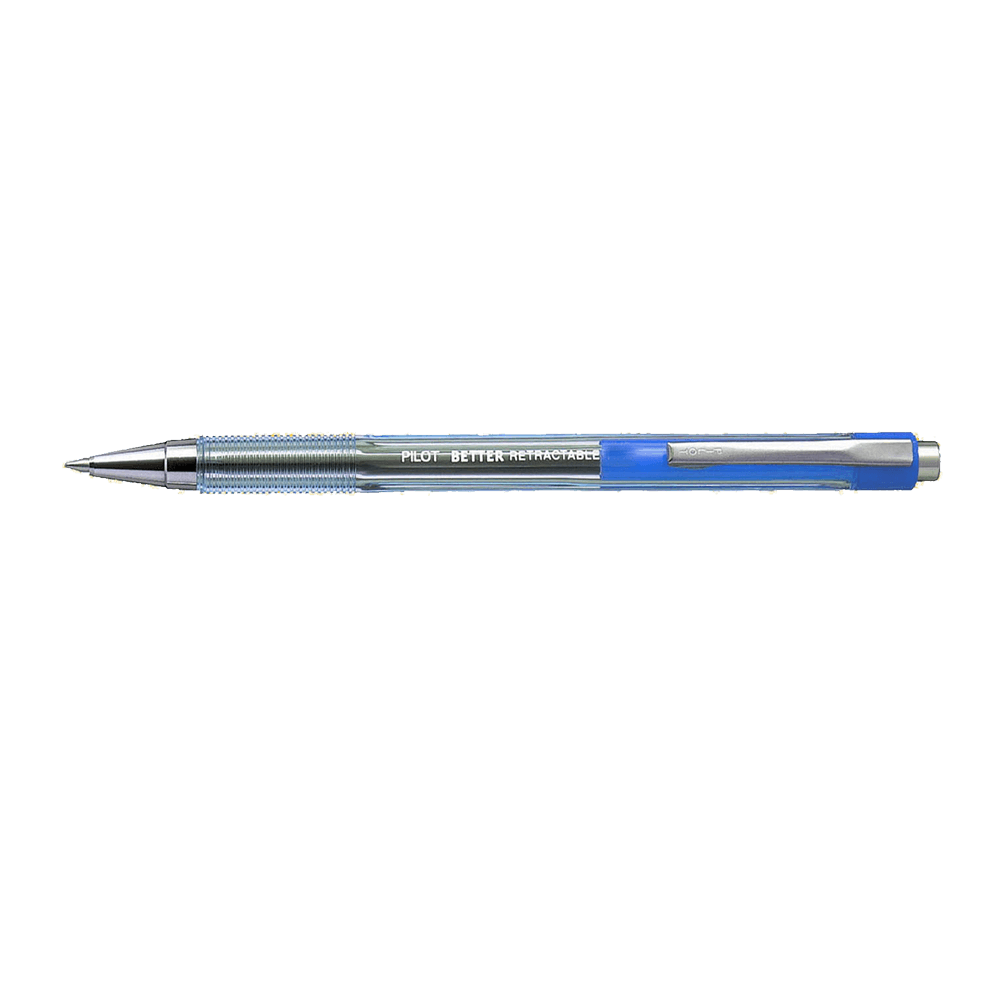 Ball pen 1.0mm Medium PILOT Better Retractable Blue, Pack of 12pcs