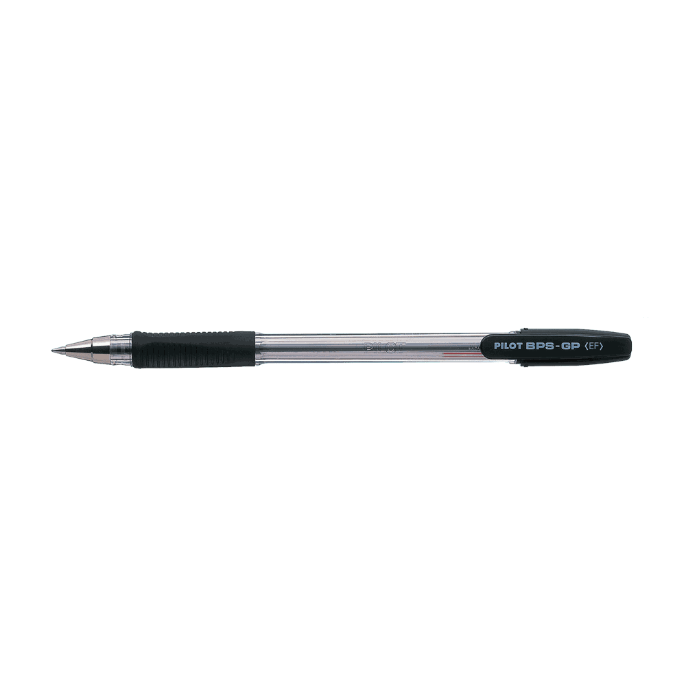 Ball pen 0.5mm Extra Fine PILOT BPS-GP Black, Pack of 12pcs