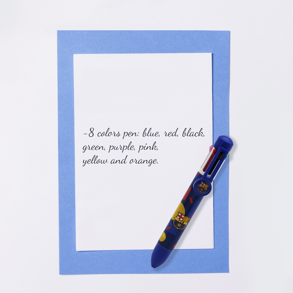 8-color Ballpen w/cord FC BARCELONA
