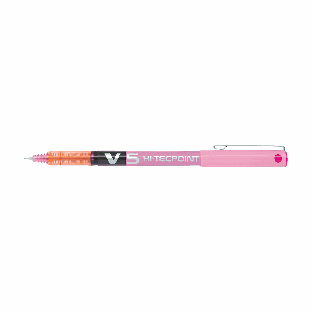 Ball pen 0.5mm PILOT V5 HI-TECPOINT Pink, Pack of 12pcs
