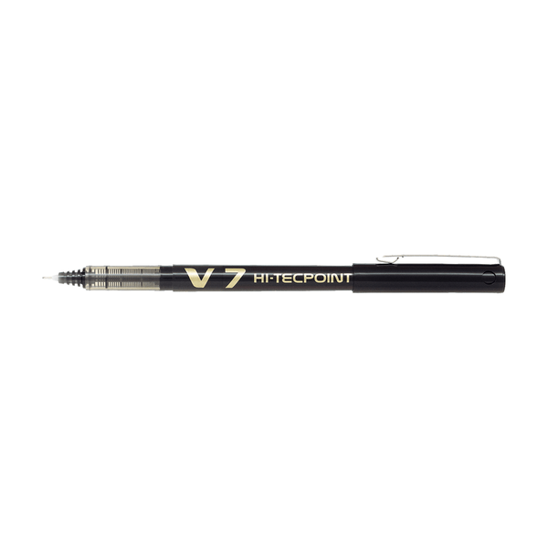 Ball pen 0.7mm PILOT V7 HI-TECPOINT Black, Pack of 12pcs