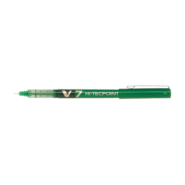 Ball pen 0.7mm PILOT V7 HI-TECPOINT Green, Pack of 12pcs