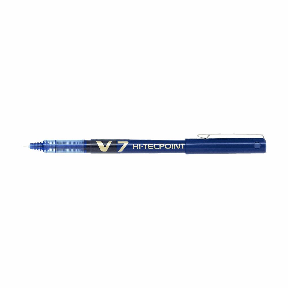 Ball pen 0.7mm PILOT V7 HI-TECPOINT Blue, Pack of 12pcs