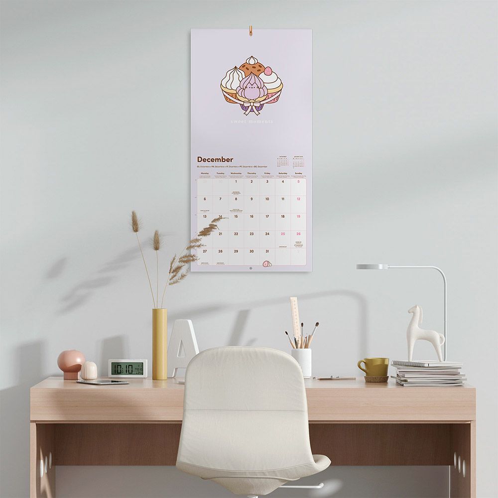 Wall Calendar 2027 30X30cm PUSHEEN