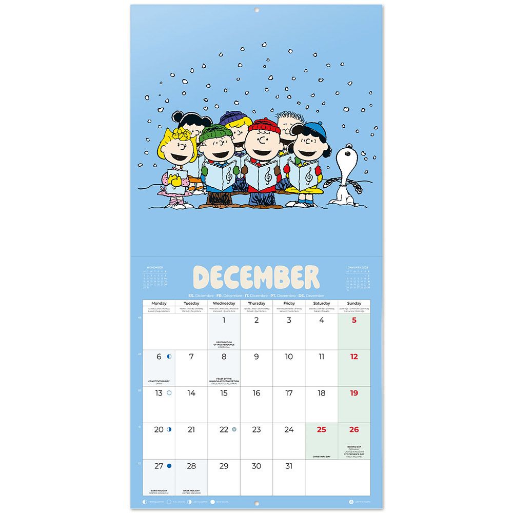 Wall Calendar 2027 30X30cm SNOOPY