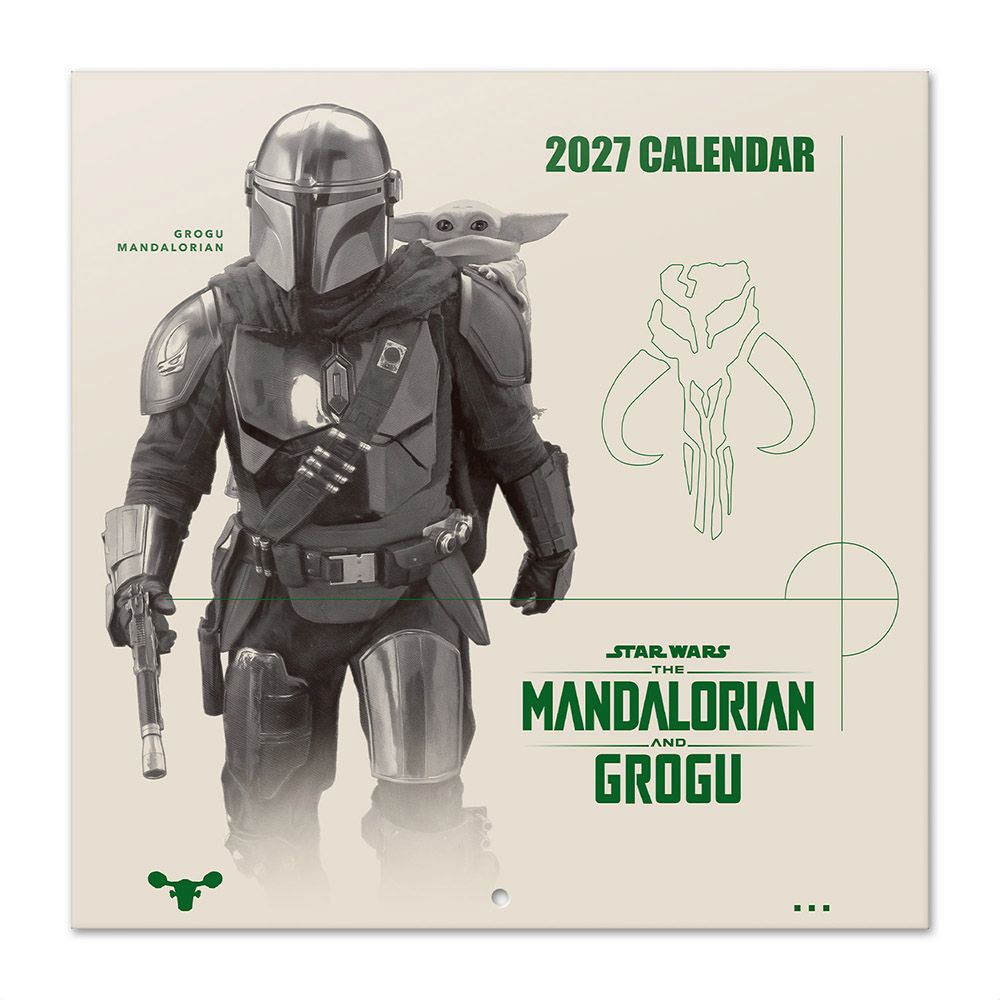Wall Calendar 2027 30X30cm STAR WARS THE MANDALORIAN AND GROGU
