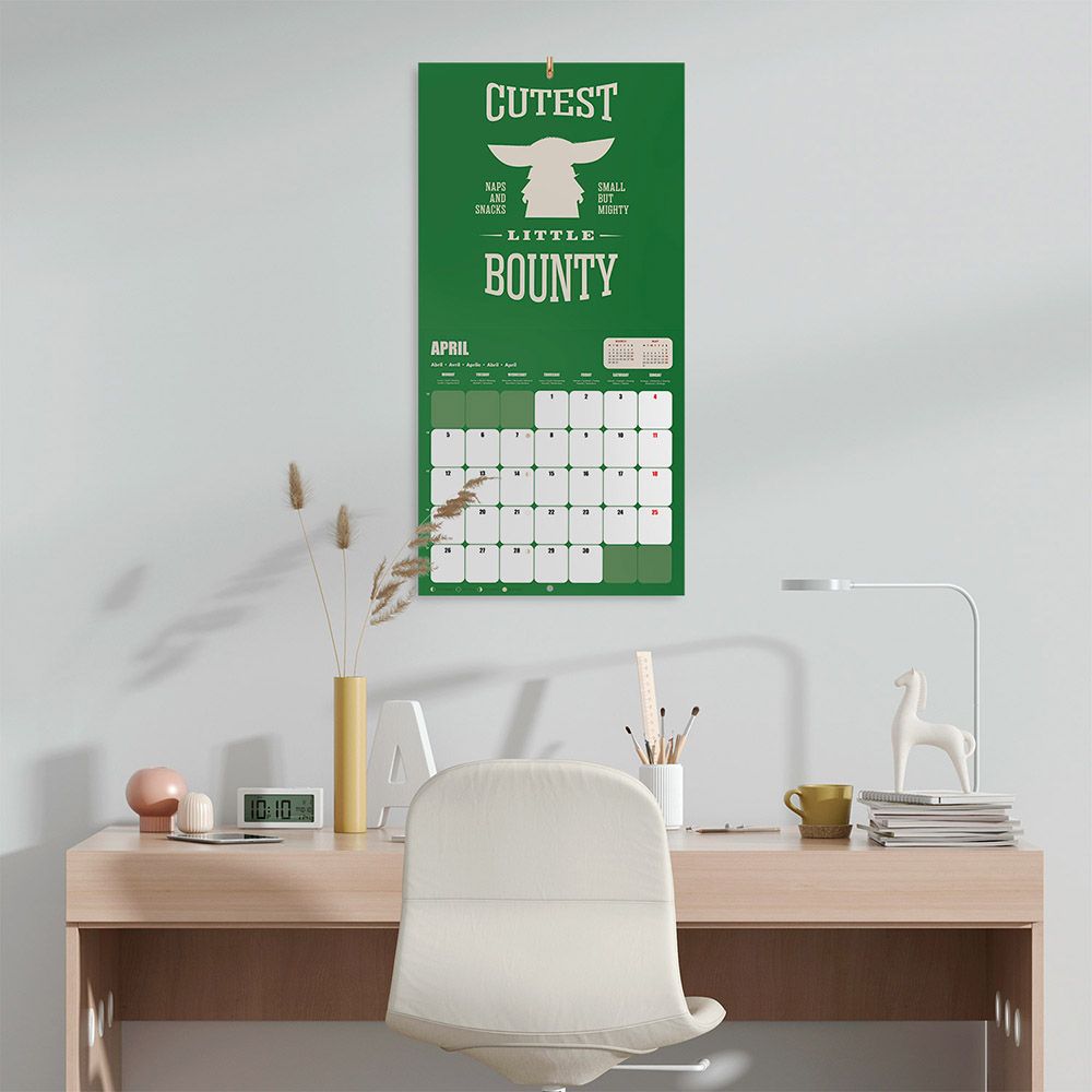 Wall Calendar 2027 30X30cm STAR WARS THE MANDALORIAN AND GROGU
