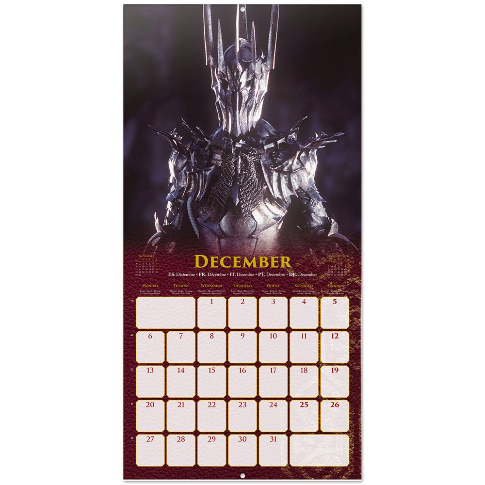 Wall Calendar 2027 30X30cm THE LORD OF THE RINGS