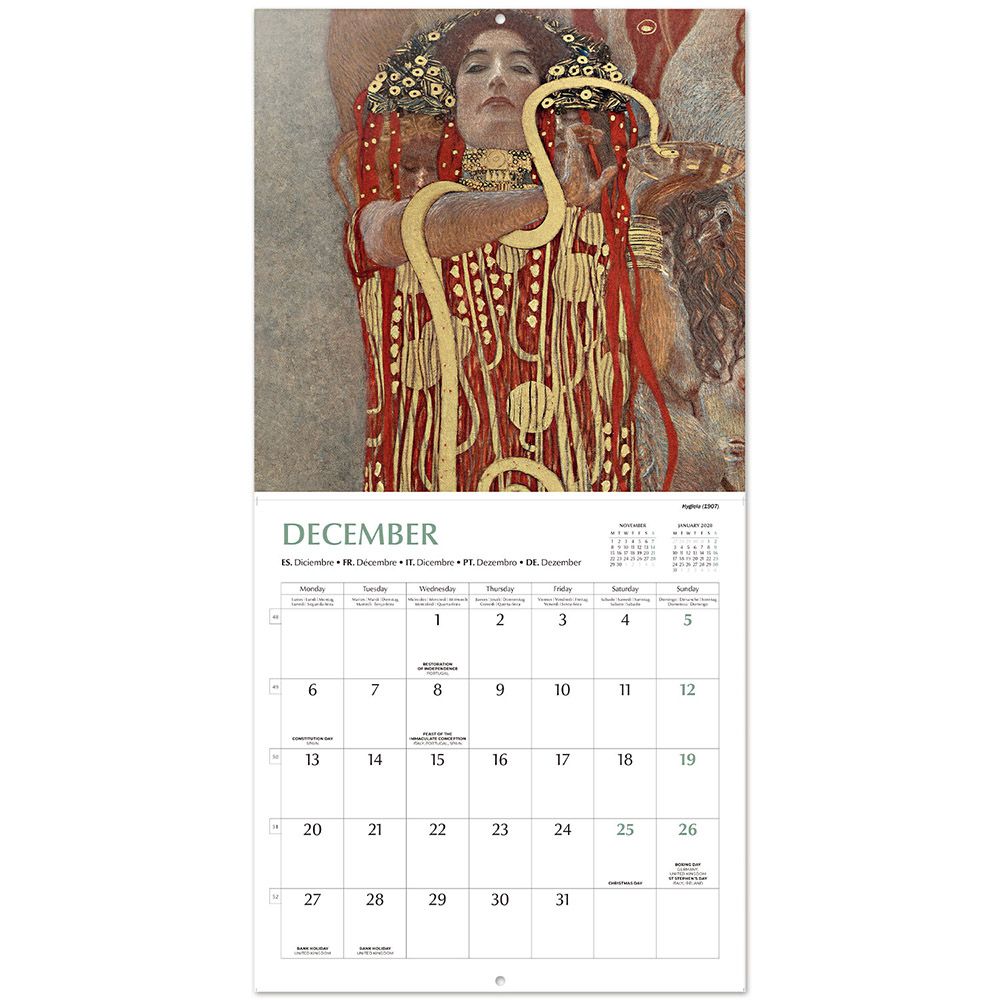 Wall Calendar 2027 30X30cm GUSTAV KLIMT