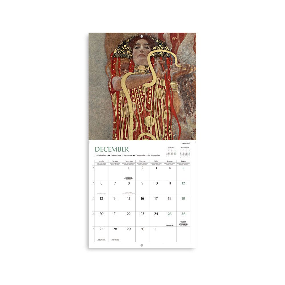 Wall Calendar 2027 30X30cm GUSTAV KLIMT