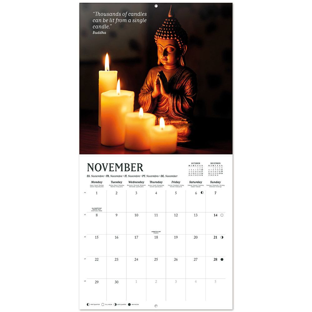 Wall Calendar 2027 30X30cm FENG SHUI & MEDITATION
