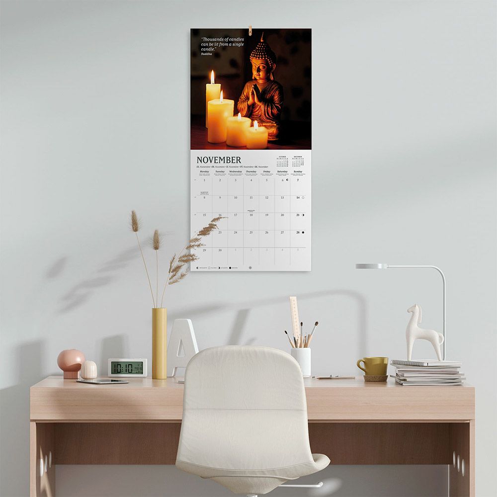 Wall Calendar 2027 30X30cm FENG SHUI & MEDITATION