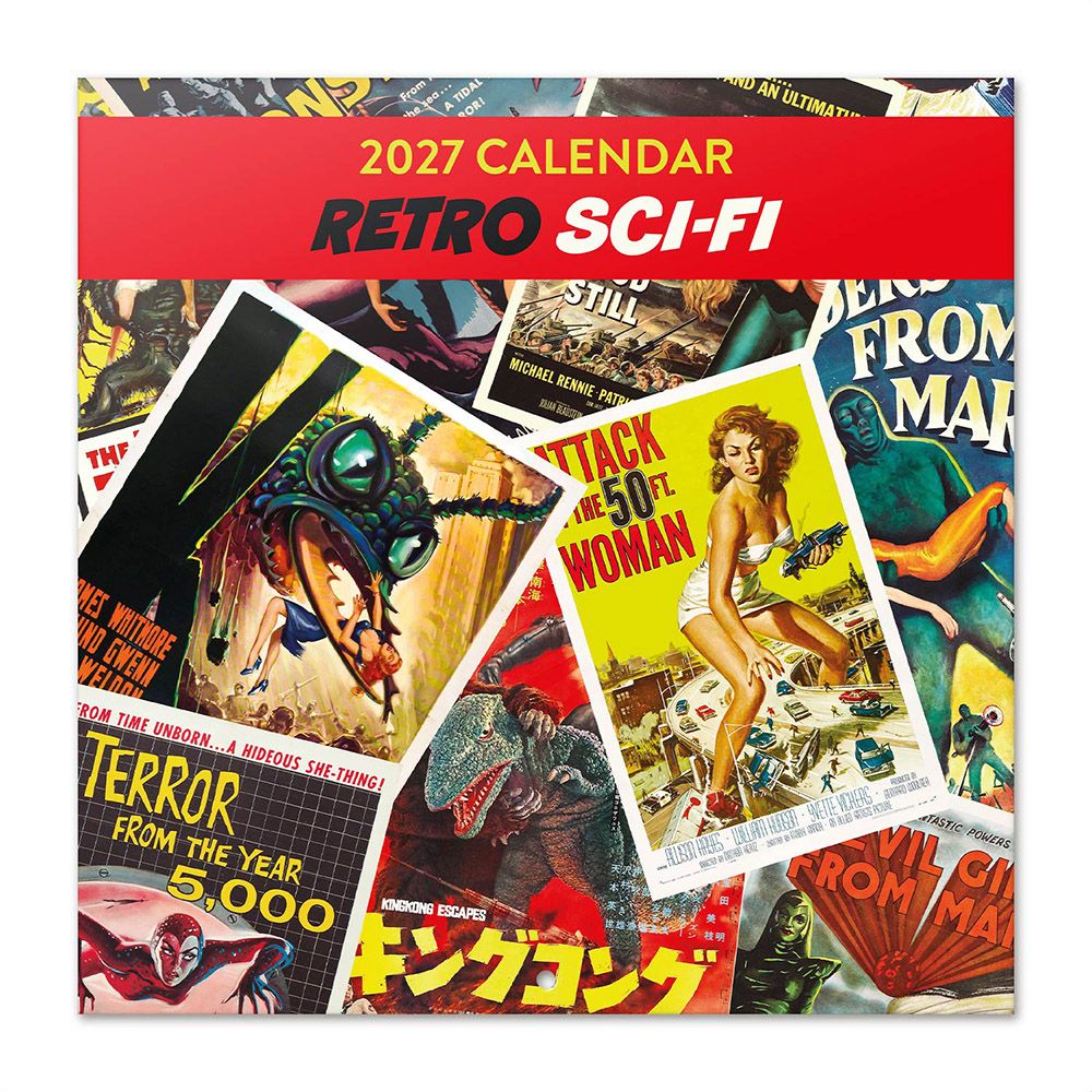 Wall Calendar 2027 30X30cm RETRO SCI-FI