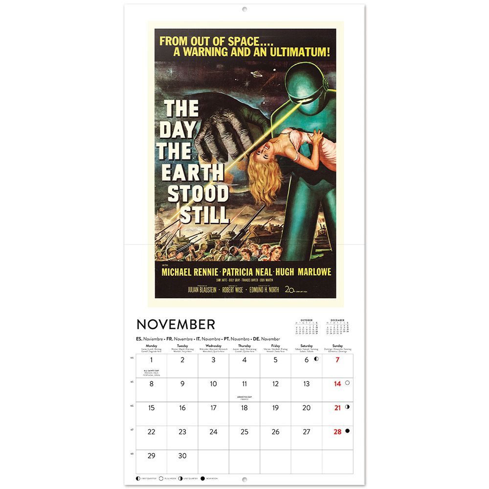 Wall Calendar 2027 30X30cm RETRO SCI-FI