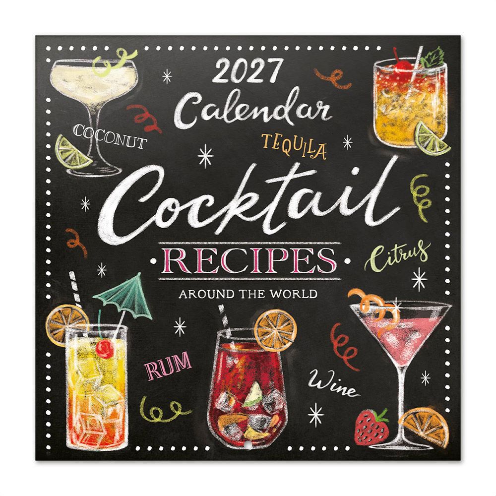 Wall Calendar 2027 30X30cm COCKTAILS
