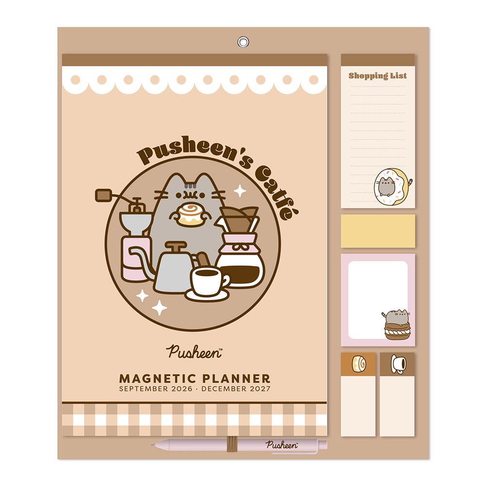 Wall Calendar/Planner with Magnets 2026/2027 16 months 30X34cm PUSHEEN