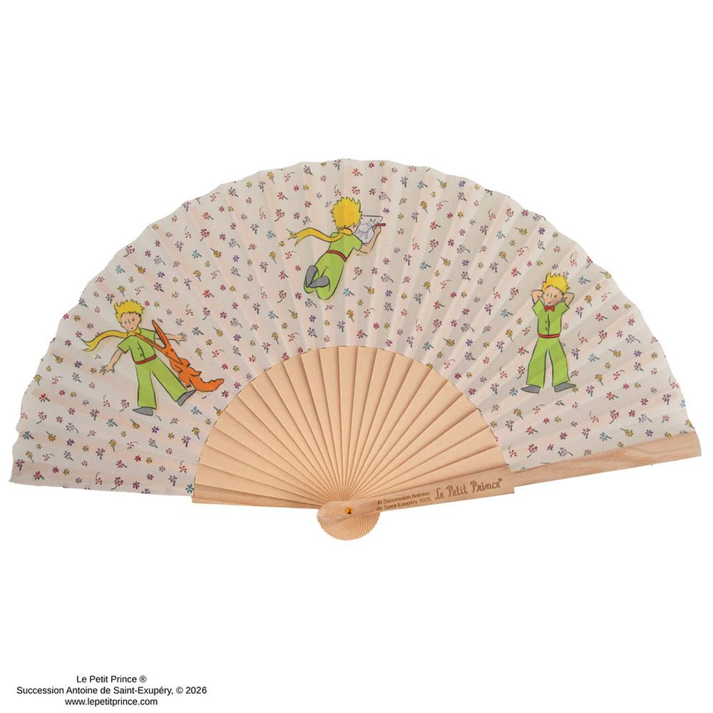 Foldable Fan THE LITTLE PRINCE (White)