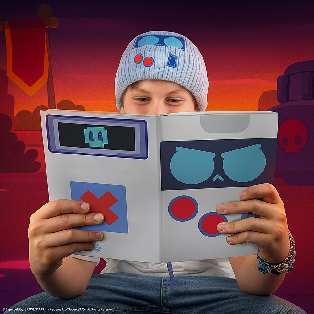 Premium Hardcover PU Notebook A5 BRAWL STARS 8-Bit