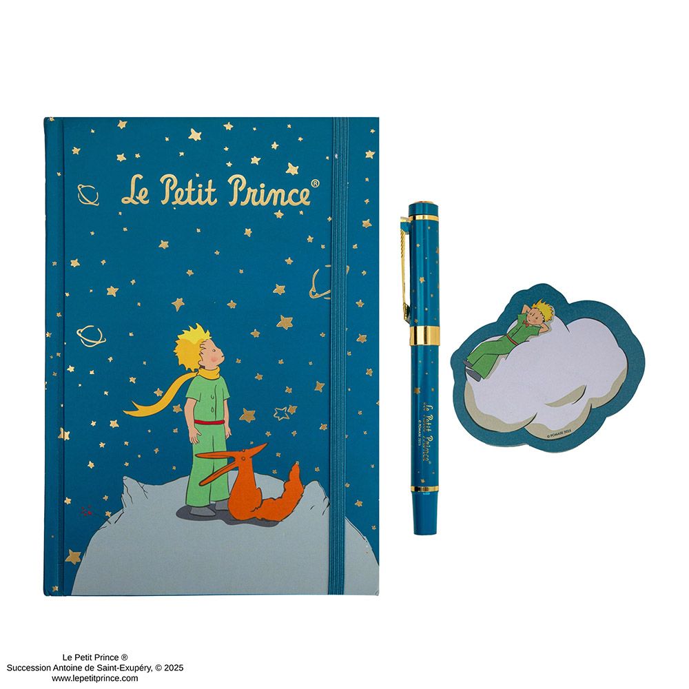 Premium Τετράδιο Α5 με Σκληρό Εξώφυλλο με Στυλό & Memo Pad THE LITTLE PRINCE