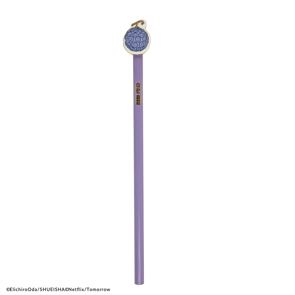 Display 20 Pencils with eraser ONE PIECE (5 pieces of 3 designs) - (Anime Collection)